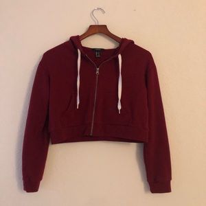 Forever 21 Cropped Red Jacket